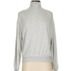 Lou & Grey XS 1/4 Zip Soft Sweater Pullover Gray